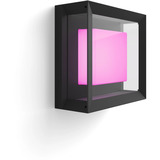 Philips HUE White & Color Ambiance Econic Outdoor quadratische Wandleuchte, LED-Leuchte schwarz