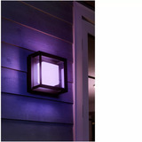 Philips HUE White & Color Ambiance Econic Outdoor quadratische Wandleuchte, LED-Leuchte schwarz