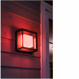 Philips HUE White & Color Ambiance Econic Outdoor quadratische Wandleuchte, LED-Leuchte schwarz