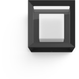 Philips White & Color Ambiance Econic Outdoor quadratische Wandleuchte, LED-Leuchte schwarz