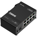 Teltonika TSW040, Switch schwarz, 8-Port POE+ Switch