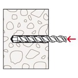 fischer Dübel SX Plus Green 10x50 S K grün, 5 Stück, mit Schraube