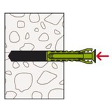 fischer Dübel SX Plus Green 10x50 S K grün, 5 Stück, mit Schraube