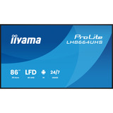 iiyama ProLite LH8664UHS-B3AG, Public Display schwarz (matt), UltraHD/4K, IPS, HDMI, USB-C, USB-Hub