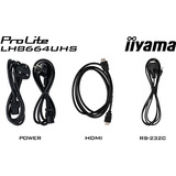 iiyama ProLite LH8664UHS-B3AG, Public Display schwarz (matt), UltraHD/4K, IPS, HDMI, USB-C, USB-Hub