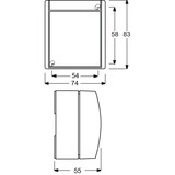 Busch-Jaeger Wechselschalter AP mit Namensschild 2601/6 Wippe Taste grau, Retail