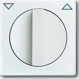 Busch-Jaeger Zentralscheibe Drehknopf Jalousie, Abdeckung weiß (glänzend), Retail