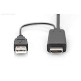 Digitus Adapterkabel HDMI > Displayport, UHD 4K schwarz, 2 Meter