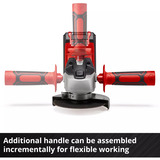 EINHELL Power X-Change Akku-Winkelschleifer TC-AG 18/115 Li Kit, 18Volt rot/schwarz, Li-Ion-Akku 4,0Ah