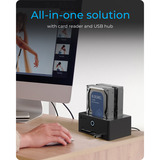 ICY BOX IB-1233CL-CR, Dockingstation schwarz