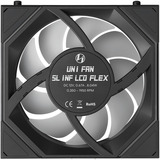 Lian Li UNI FAN SL-INF LCD FLEX 120 Wireless, Gehäuselüfter schwarz,  3er Pack mit Controller, 120 mm