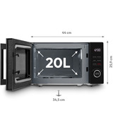 Medion MD12021, Mikrowelle schwarz