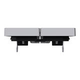 Merten Doppelwippe Einsatz für Serien- und Doppeltaster, 2-fach, lackierter Thermoplast edelstahl, Retail