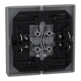 Merten Doppelwippe Einsatz für Serien- und Doppeltaster, 2-fach, lackierter Thermoplast edelstahl, Retail