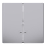 Merten Doppelwippe Einsatz für Serien- und Doppeltaster, 2-fach, lackierter Thermoplast edelstahl, Retail