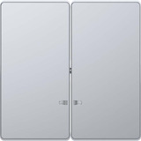 Merten Doppelwippe Einsatz für Serien- und Doppeltaster, 2-fach, lackierter Thermoplast edelstahl, Retail