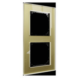 Merten Echtglasrahmen zwei-fach gold, Retail