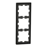 Merten Rahmen dreifach für Senkrecht- und Waagerechtmontage aus lackiertem Thermoplast anthrazit, Retail