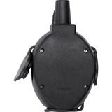 Merten Vollgummi Hängekupplung dreifach Typ 179851, Schutzkontaktkupplung, 16 Ampere, 250 Volt schwarz, Retail