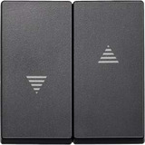 Merten Wippe zweiteilig für Rollladen-Schalter und Taster Einsatz Typ 435514 anthrazit anthrazit, Retail