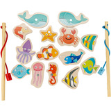 VEDES Spielmaus Holz Angelspiel, 12-teilig holz