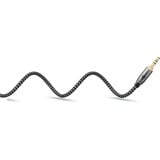 goobay Plus Audio Verbindungskabel AUX 3,5mm stereo, 90° schwarz/silber, 0,5 Meter, abgewinkelt