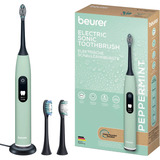 Beurer SC 50 Peppermint Green Planet, Elektrische Zahnbürste hellgrün, incl. 2 Bürstenköpfe