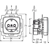 Busch-Jaeger Schutzkontaktsteckdose mit LED Kontrolllicht weiß, Retail
