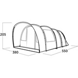 Easy Camp Familien-Tunnelzelt Skarvan 6 grau, Modell 2025