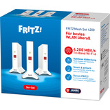 FRITZ! Mesh Set 4200 3er-Set, Repeater weiß/rot, 3x  FRITZ!Repeater 3000 AX