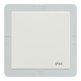 Merten Wippe für Wechselschalter, Kreuzschalter und Taster, Schutzart IP 44, glänzend weiß (glänzend), Retail