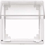 Merten Zwischenring AQUADESIGN mit Klappdeckel transparent, Abdeckung weiß, Retail