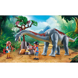 PLAYMOBIL 71819 Dinos Brachiosaurus-Begegnung mit Luftkissenboot, Konstruktionsspielzeug 