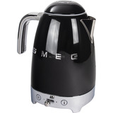 SMEG 50's Style Wasserkocher KLF04BLEU schwarz (glänzend), 2.400 Watt, 1,7 Liter, 7 Tassen