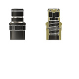 Thermal Grizzly DeltaMate Quick Disconnect, Verbindung silber (glänzend)/nickel, Male - F