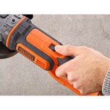 BLACK+DECKER Akku-Winkelschleifer BCG720M1, 18Volt schwarz/orange, Li-Ionen Akku 4Ah