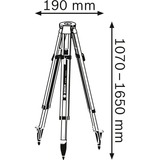 Bosch Baustativ BT 170 HD Professional aluminium, 5/8" Gewinde, für Punkt-, Linien- und Rotationslaser