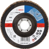 Bosch Professional Fächerschleifscheibe X431 Standard for Metal, Ø 125mm, K60 Bohrung 22,23mm, abgewinkelt