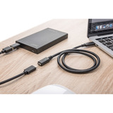 Digitus USB 3.2 Gen 2 Verlängerungskabel, USB-C Stecker > USB-C Buchse schwarz, 0,7 Meter, PD 60 Watt