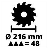 EINHELL Kapp-und Gehrungssäge TC-MS 216, Kapp- und Gehrungssäge rot/schwarz, 1.400 Watt
