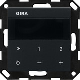 Gira Unterputz-Radio Internetprotokoll mit WLAN, Bluetooth und Sonos-Bedienung, 2 Module, Internetradio schwarz (matt), Retail