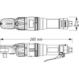 Hazet Hochleistungs-Ratschenschrauber 9022-360, 1/2", Schlagschrauber schwarz, geeignet für Handnachzug mit 500Nm