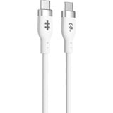 Hyper USB Silikon Ladekabel, USB-C Stecker > USB-C Stecker weiß, 1,5 Meter, PD 3.0, Laden mit bis zu 60 Watt