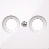 Merten Zentralplatte Antennendose für Koaxial-Antennensteckdosen Unterputz glänzend weiß (glänzend), Retail