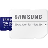 SAMSUNG PRO Plus 128 GB microSDXC (2023), Speicherkarte blau, UHS-I U3, Class 10, V30, A2