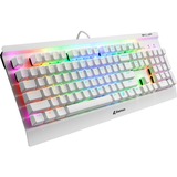 Sharkoon SKILLER SGK3 White, Gaming-Tastatur weiß, US-Layout, Kailh Red