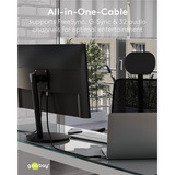 goobay Plus DisplayPort 2.0/2.1 Kabel, 16K @ 60Hz, 80 Gbit/s grau, 2 Meter