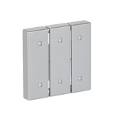 0 Wippe dreifach Elektroniktaster aluminium, Retail