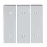 0 Wippe dreifach Elektroniktaster aluminium, Retail