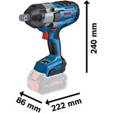 Bosch Professional PRO Akku-Schlagschrauber BITURBO GDS 18V-1050 H Professional solo, 18Volt blau/schwarz, ohne Akku und Ladegerät, 3/4", in L-BOXX